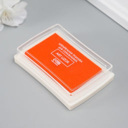 Цена за 2 шт. Штемпельная подушка «Оранжевая», 7.5×5.5×1.8 см