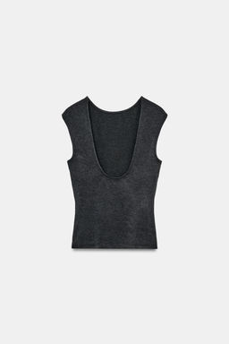 TOP ESPALDA DESCUBIERTA / Gris antracita - Zara фото 7