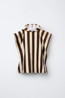 PONCHO TOALLA RAYAS / Marr?n - Zara фото 5