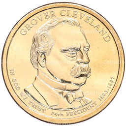 Монета 1 доллар 2012 года (Р) США 24-й президент США Гровер Кливленд