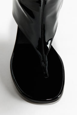 Botas calcet?n de piel con dise?o cut-out - H&m фото 4