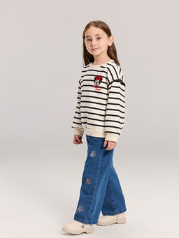 Minnie Mouse Nak??l? K?z ?ocuk Jean Pantolon