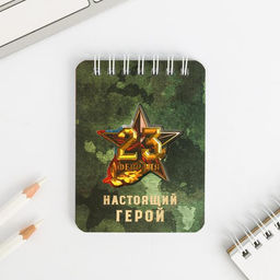 Подарочный набор канцелярский, ластики 2 шт., блокнот, карандаши «День настоящих героев. 23 февраля«»