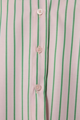 TRENDYOLMILLA Pembe Cizgili Pamuklu Kumas Oversize Genis Kal?p Gomlek TWOSS25GO00107  фото 4