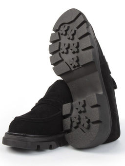 01-C1819-2 BLACK Ботинки демисезонные женские (натуральная замша)