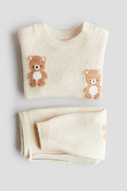 Conjunto de 2 piezas en punto jacquard