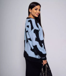 Свитер #КТ575, голубой - Dommod фото 5