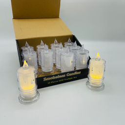 Новогодний декор Ночник - Свеча средняя 9 см (12 шт в уп)