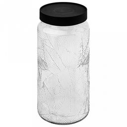 Банка стеклянная прижимная крышка Меланж 2,15л, д12см h24см, пластмассовая крышка с уплотнителем, д/горла - 9,3см, д/основания - 11см, цветная коробка (Китай)