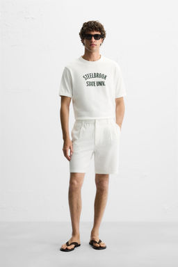 RIBBED SLOGAN T-SHIRT