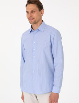 A__k Mavi Slim Fit _izgili Uzun Kollu G_mlek - Pierre cardin фото 3