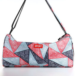 Сумка спортивная на молнии TEXTURA, боковой карман-сетка, регулируемый ремень, средний размер, красная