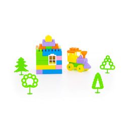 Конструктор Строитель (75 элементов) (в контейнере) - Полесье фото 5