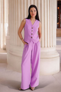 Martichelli Костюм брючный с жилетом лавандовый  фото 3