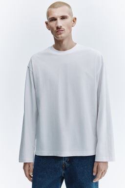 Camiseta de punto de manga larga Oversized Fit - H&m фото 4