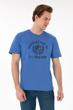 Erkek Regular Fit Bisiklet Yaka Bask_l_ _ndigo Ti__rt Sepette S_rpriz _ndirim - U.s. polo assn фото 8