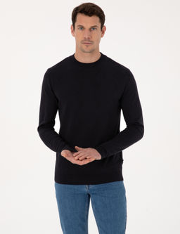 Lacivert Slim Fit Kazak