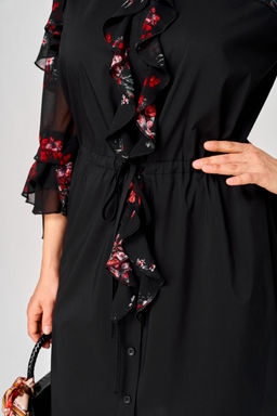 Платье EVA GRANT 7229 черный+принт