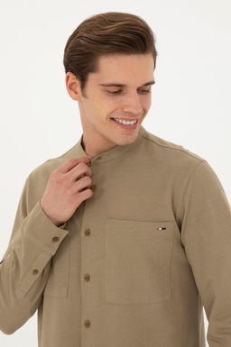 Мужской вязаный кардиган цвета хаки - U.s. polo assn фото 9