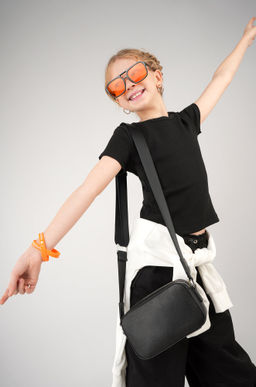 Футболка для девочки в рубчик из рибаны Happyfox