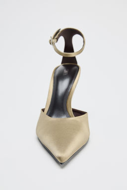 SATIN HIGH-HEEL SHOES WITH STRAP - Zara фото 14