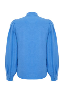 TRENDYOLMILLA Ekru Yakada Fular Detayl? Regular Normal Kal?p Dokuma Gomlek TWOSS21GO0098  фото 8