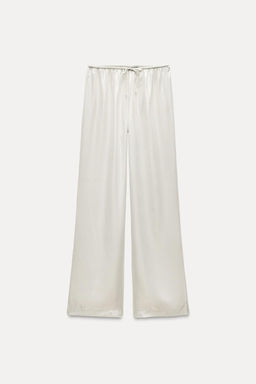FOIL PYJAMA-STYLE TROUSERS - Zara фото 4