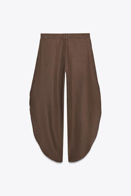 ZW COLLECTION WIDE-LEG TROUSERS WITH VENTS - Zara фото 5