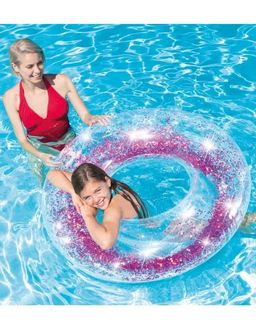 Круг Transparent Glitter 119см, 2 цвета, от 9-ти лет INTEX