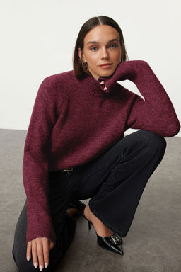 Gri Yunlu Dik Yaka Triko Kazak TWOAW25KZ00043 - Trendyolmilla фото 11