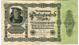 Банкнота 50000 марок 1922 года Германия