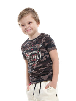 Футболка для мальчика камуфляж UD 2735 камуфляж - Mini maxi фото 2