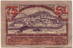 75 геллеров 1920 года Австрия Раттенберг (нотгельд)