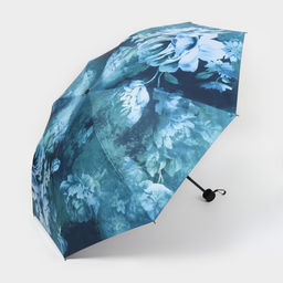 Зонт механический Воздушные пионы, эпонж, 4 сложения, 8 спиц, R = 48 см, цвет МИКС