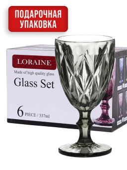 60436 Набор бокалов 340 мл 6 шт серый LR (х4) - Mayer&boch фото 9