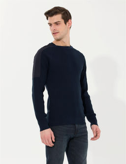 Lacivert Slim Fit Bisiklet Yaka Triko Kazak - Pierre cardin фото 3