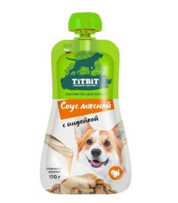 Титбит Соус мясной с индейкой для собак 150 г 1/12