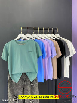 Футболка однотонная женская - Bruno фото 8