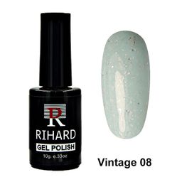 Rihard Gel Polish Vintage 08 Гель-лак "Винтаж" с поталью, 10 мл