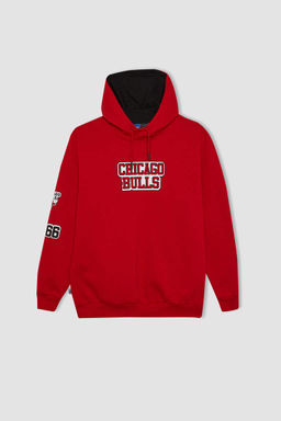 DeFactoFit Толстовка свободного покроя с капюшоном NBA Chicago Bulls фото 8