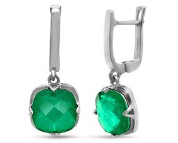 Серьги из серебра турмалин тропикана выращ., Фурианте