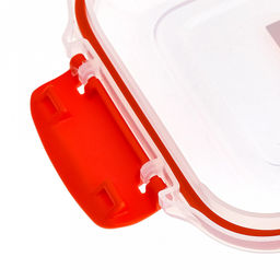 Контейнер для продуктов пластмассовый Мастер набор 3шт: 0,4л, 0,8л, 1,4л, прямоугольный, с клипсами, воздухонепроницаемый (герметичный), съемный силиконовый уплотнитель, подходит для СВЧ (Россия) - Домашняя мода фото 7