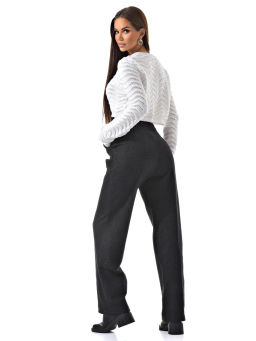 Теплые брюки из драпа c высокой посадкой - А+б коллекция фото 21