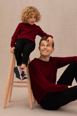 U. S. Polo Assn Мужской бордово-красный базовый свитер - U.s. polo assn фото 8