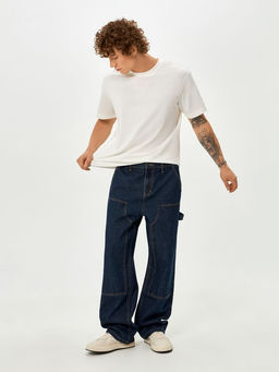 10100160036 Брюки джинсовые муж. Mads_loose темно-голубой - Concept club фото 4