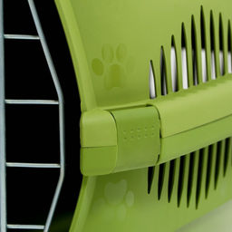 Переноска для животных до 12 кг Пижон 49х33х32см, металлическая дверь, оливковая  фото 5