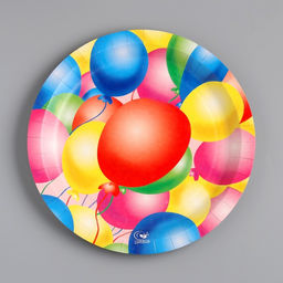 Цена за 100 шт. Тарелка одноразовая Шары ламинированная, картон, 18 см