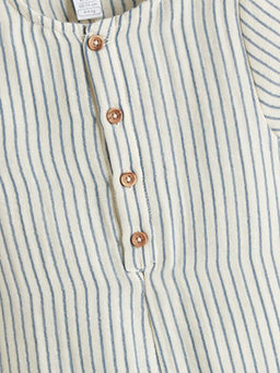 ?izgili Pamuklu Erkek Bebek Tulum