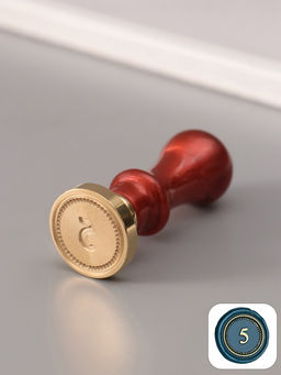 Печать для сургуча с пластиковой ручкой «Классика цифра 5», 2.5×2.5×6.3 см