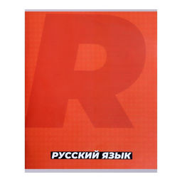 Тетрадь предметная MonoTone 36 листов в линейку Русский язык, со справочным материалом, обложка мелованая бумага, блок № 2, белизна 75% (серые листы)